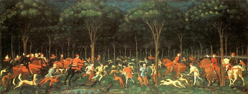UCCELLO, Paolo The Hunt in the Forest aer China oil painting art